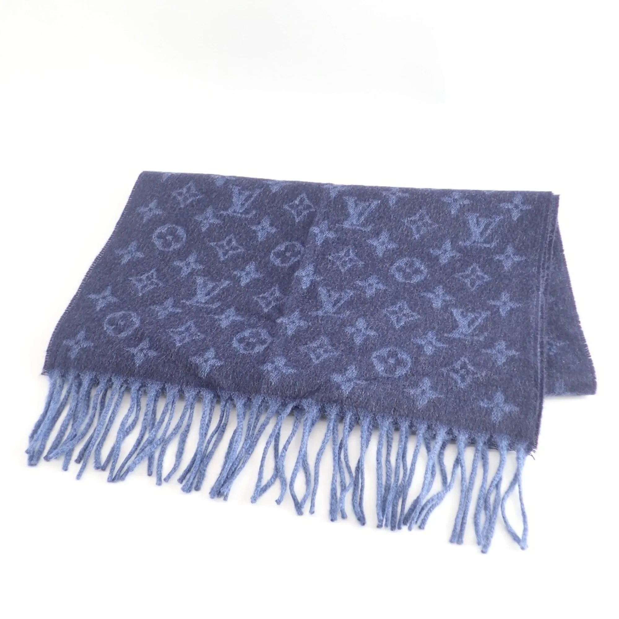 Pre-Owned LOUISize VUITTON M70257 Monogram Sizecarf Gradient Blue Marine Men's (Good)