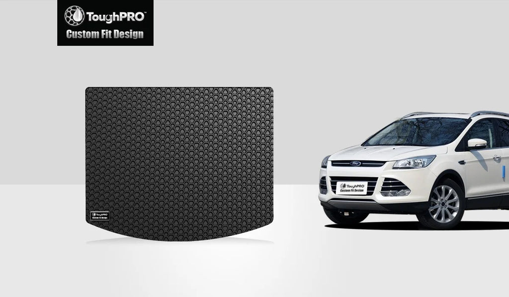 ToughPRO - Cargo Mat Compatible with FORD Escape - All Weather Heavy Duty (Made in USizeA) - Black Rubber - 2017