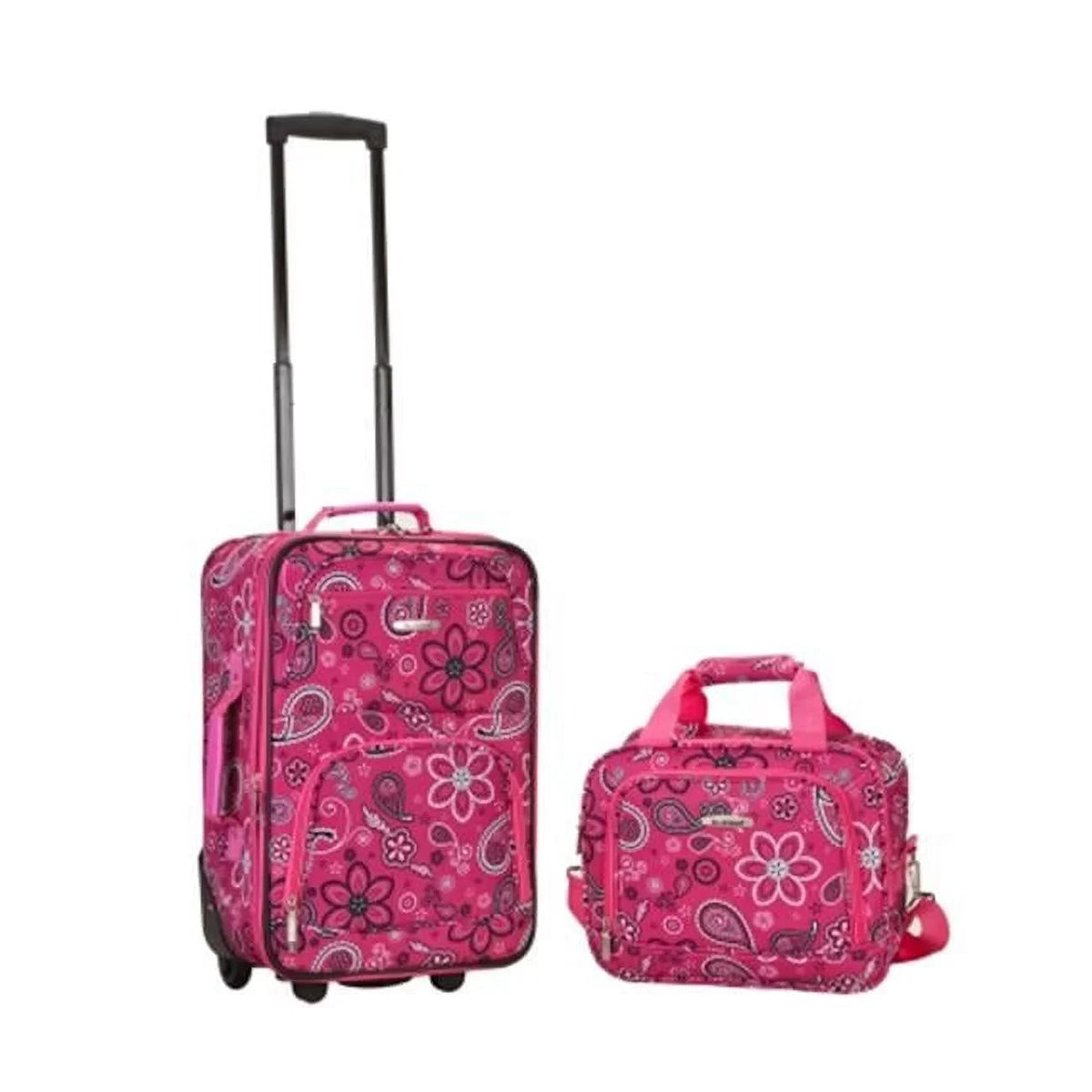 Rockland  2 Pc Pink Bandana Luggage Sizeet