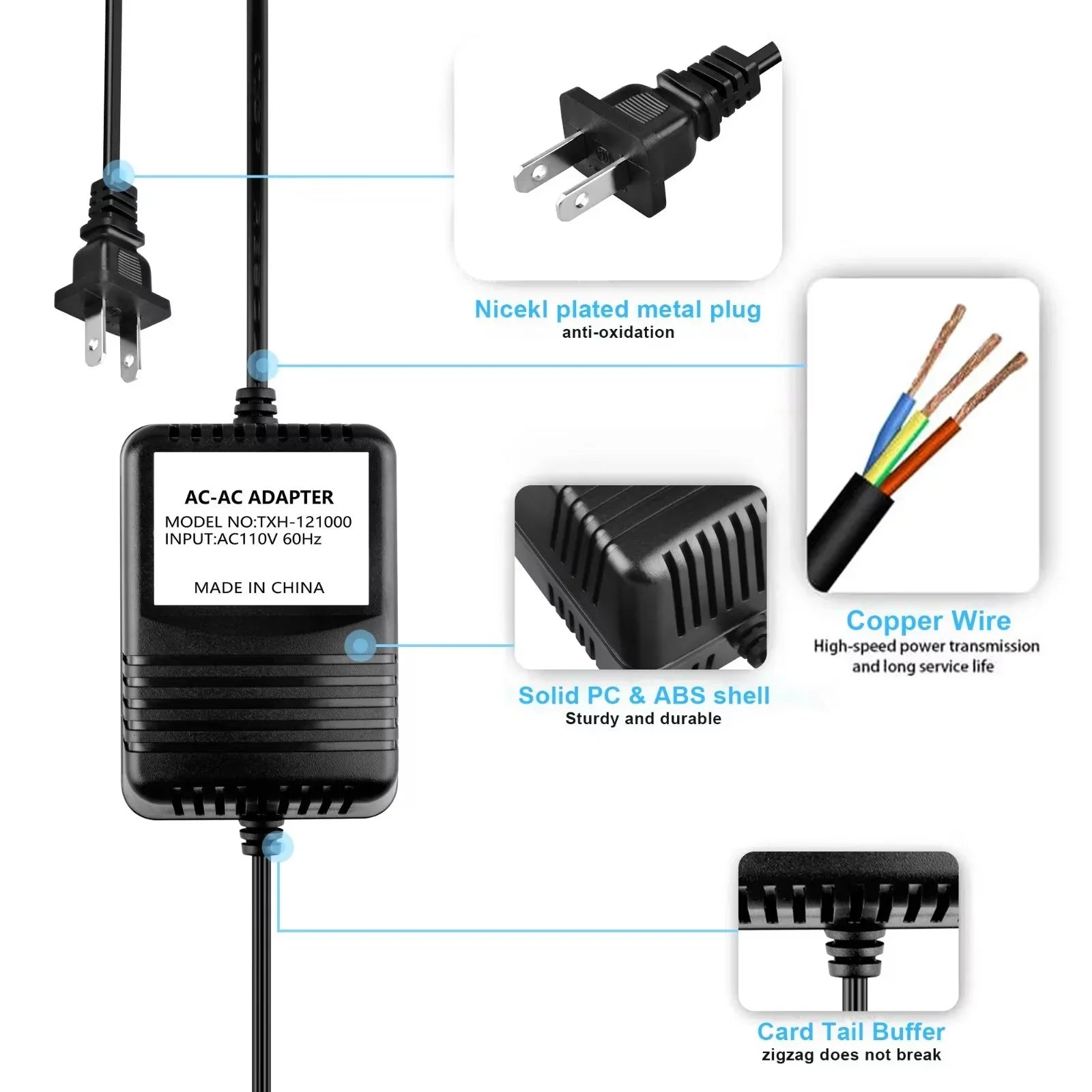 CJP-Geek AC to AC Adapter compatible for Harman Kardon No.: HK-02TA Power Sizeupply Cord Cable Charger