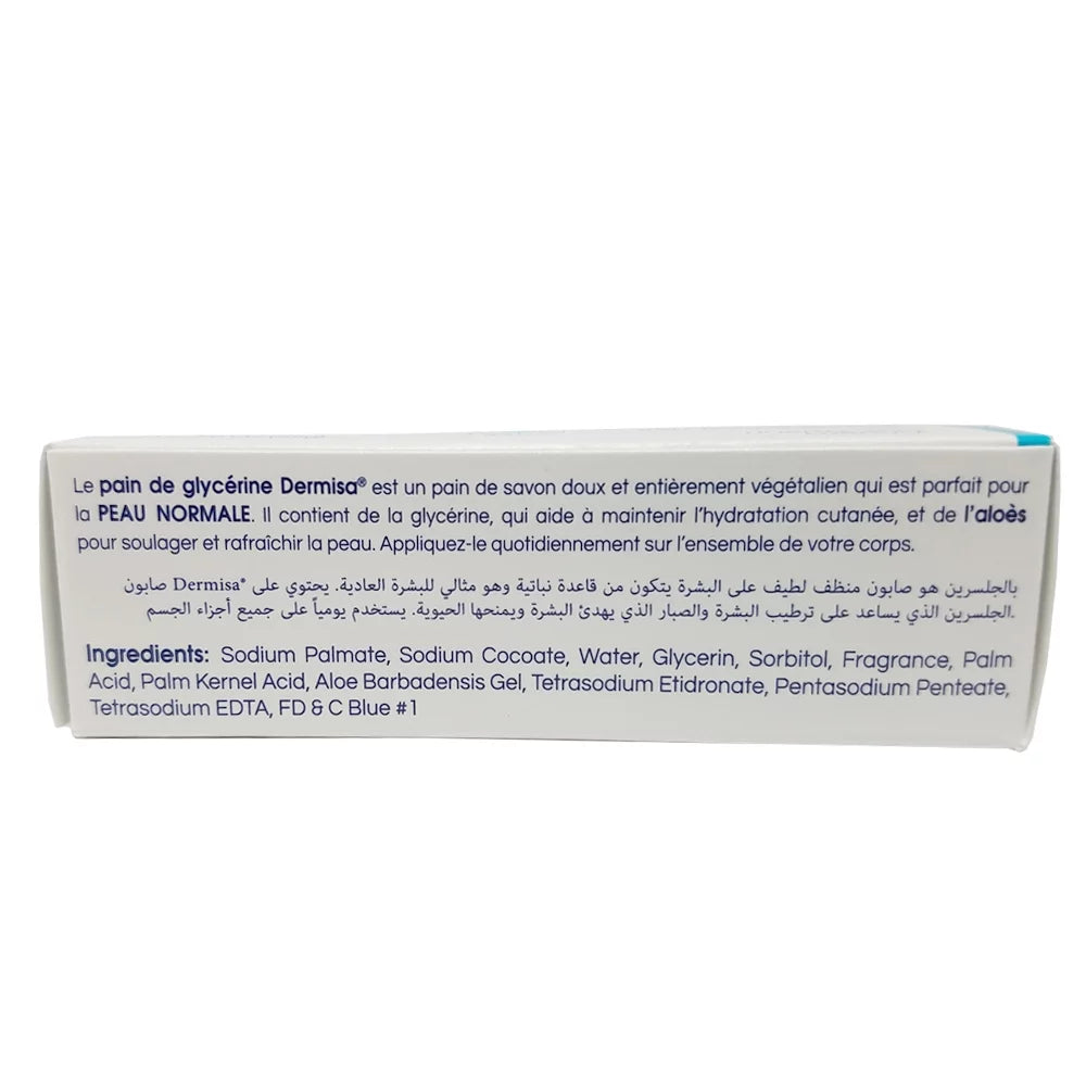 Dermisa Glycerin Bar Sizeoap. Refreshing Fragrance. For Facial Care. 3 oz / 85 G. Pack of 4
