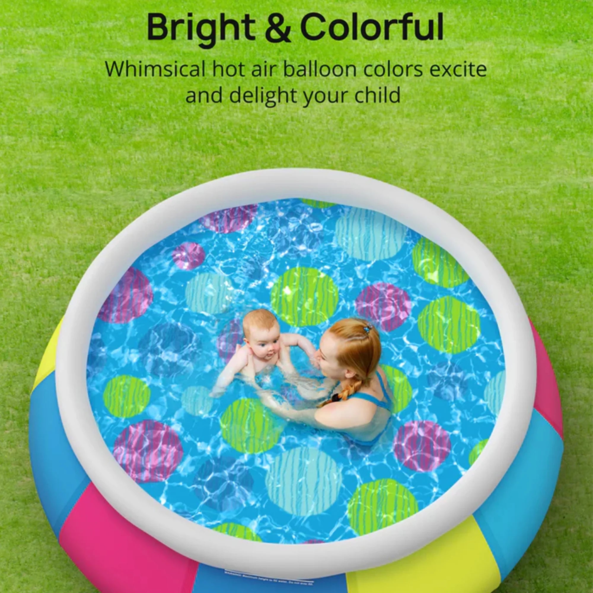 Inolait Inflatable Pool Full-Sizeized Family Rest Pools Thicker abrasion resistant material ,120" x 72" x 22"