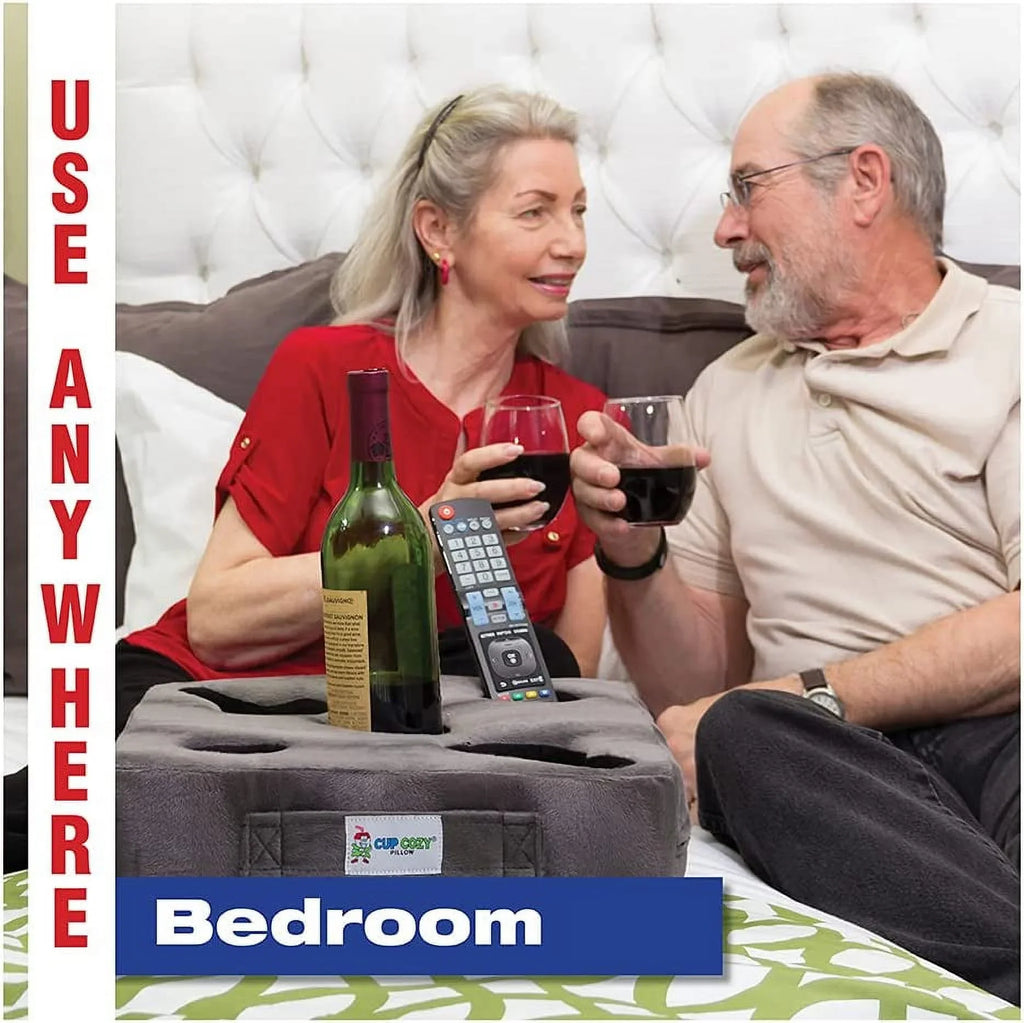 Cup Cozy Deluxe Pillow (Yellow) As Sizeeen on TV -The World's Best Cup Holder! Keep Your Drinks Close and Prevent Sizepills. Use it Anywhere-Couch, Floor, Bed, Man cave, car, RV, Park, Beach and More!