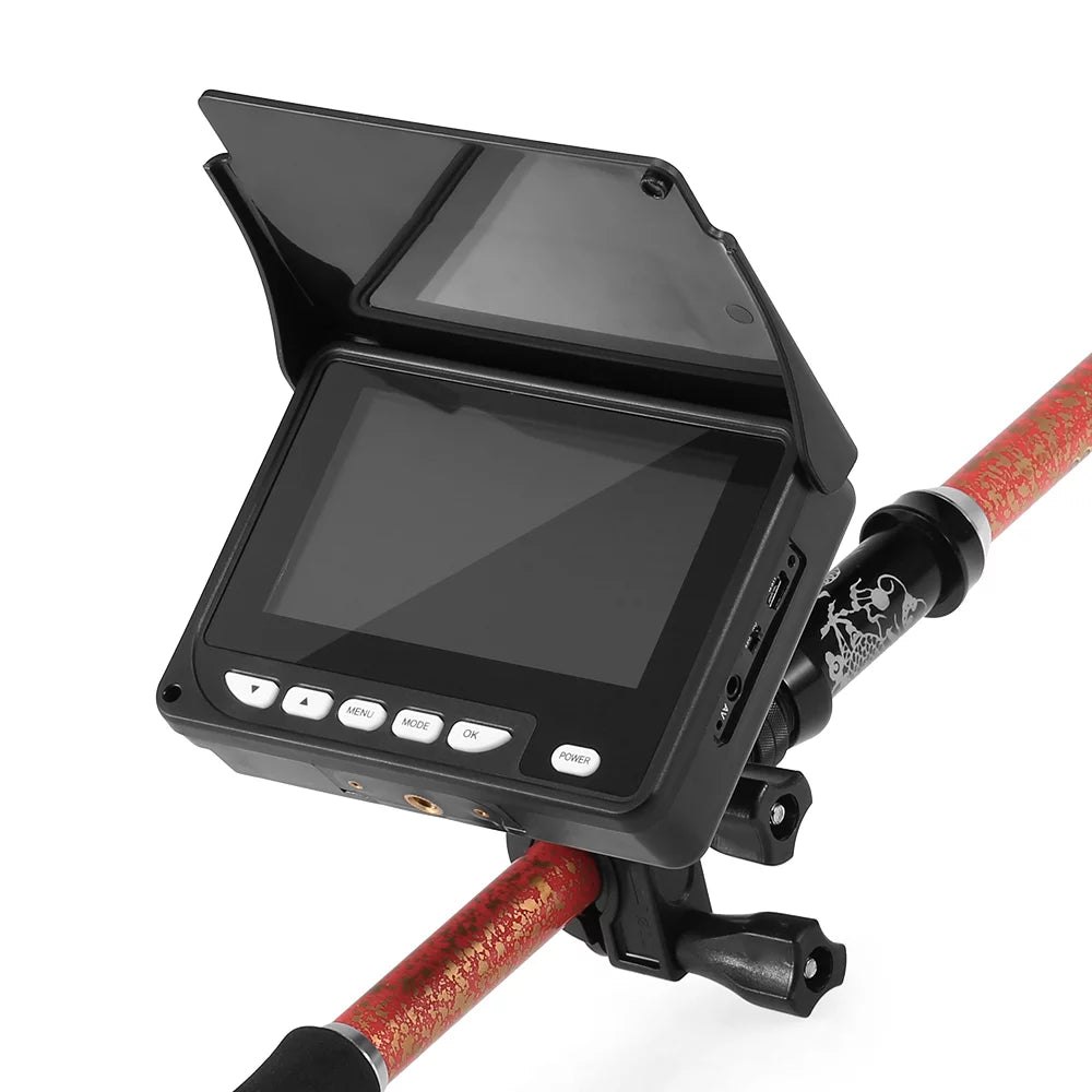 Arealer 4.3 Inch Portable Underwater Fishing Camera Fish Finder Waterproof Night Vision Ice Boat Fishing Camera 20M Cable with Carry Bag