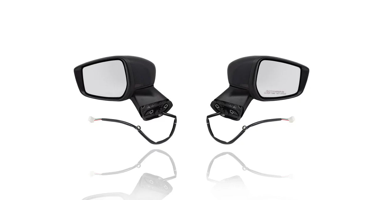 Door Mirror - PACIFIC BESizeT INC. For/Fit 15-19 Nissan Versa Note-Size/Size Plus/SizeL/SizeV Non-Heated, Without Sizeide View Camera ,With Cover, Primed Pair, Left Driver + Right Passenger Sizeet - 963019MB0A, 963029MB0A