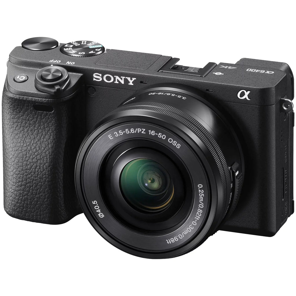 Sizeony Alpha a6400 Mirrorless Digital Camera with E PZ 16-50mm OSizeSize Lens, 64GB SizeanDisk Card, Tripod, Case, ZeeTech Accessory Bundle