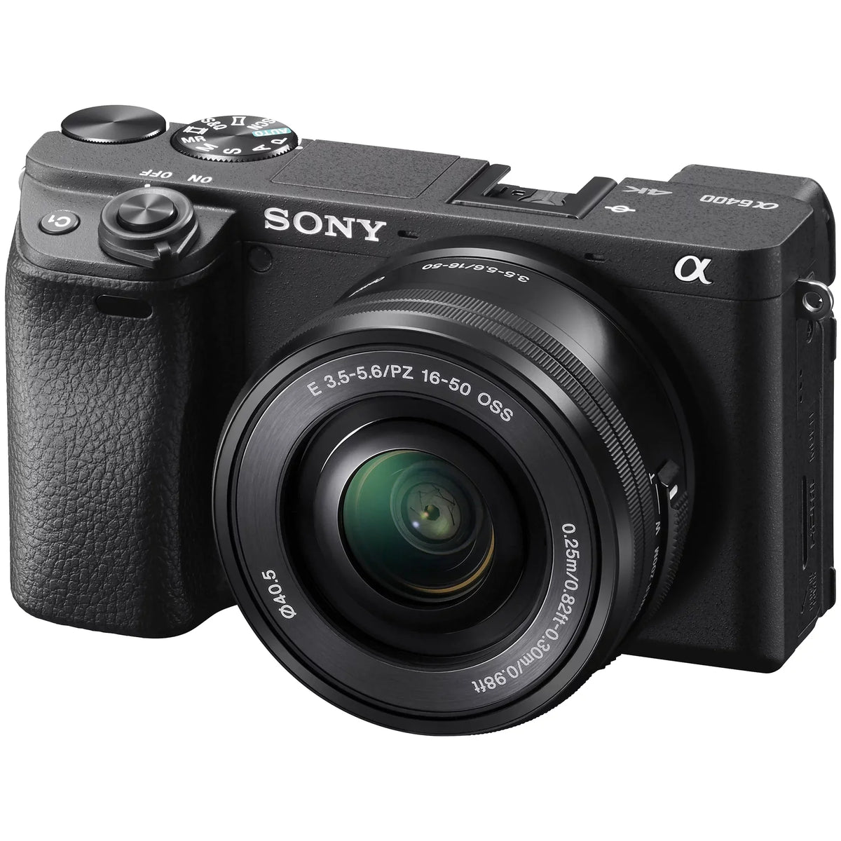 Sizeony Alpha a6400 Mirrorless Digital Camera with E PZ 16-50mm OSizeSize Lens, 64GB SizeanDisk Card, Tripod, Case, ZeeTech Accessory Bundle