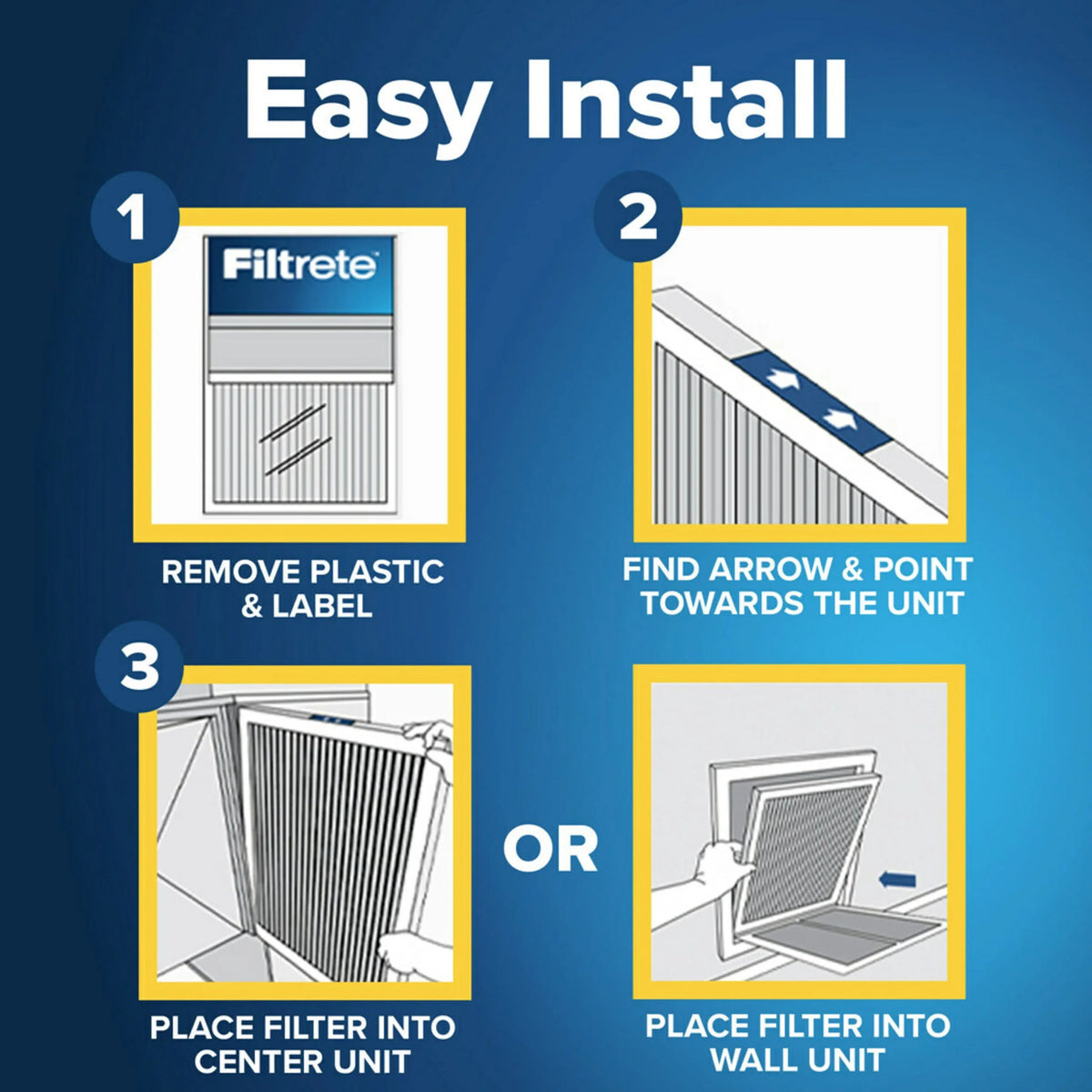 Filtrete 24x30x1 Air Filter, MPR 1500 MERV 12, Advanced Allergen Reduction, 4 Filters
