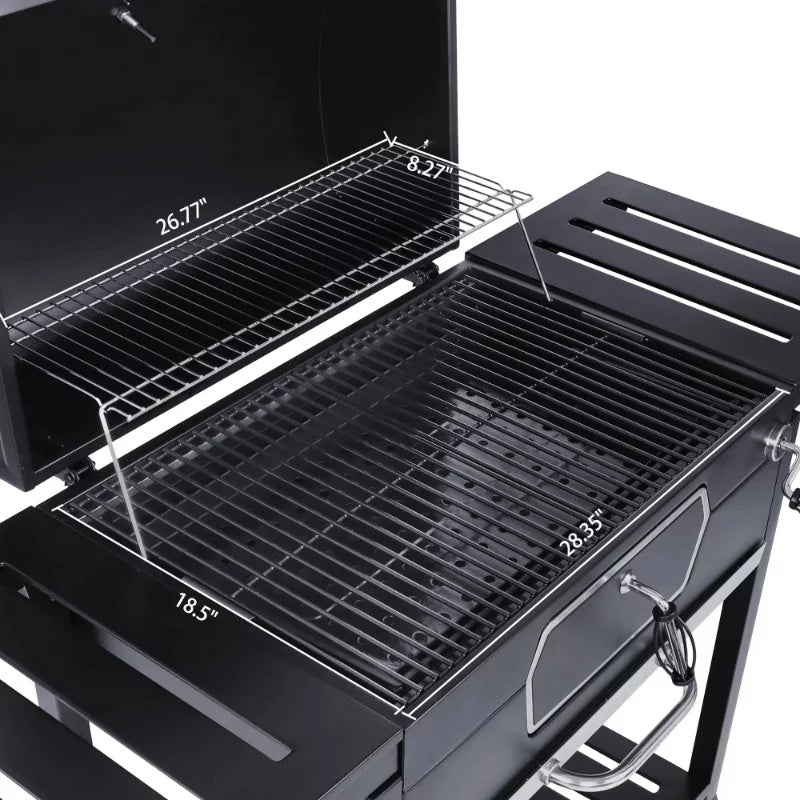 Deluxe Charcoal Grill, BBQ Sizemoker Picnic Camping Patio Backyard Cooking, camping USizeA