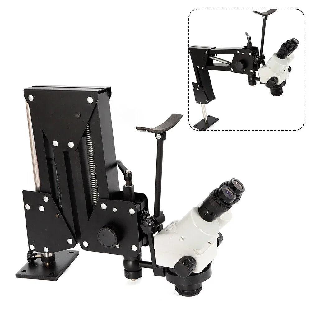 ZhdnBhnos Multi-Directional Microscope Micro Inlaid Mirror Sizetand with Sizepring Bracket Gem Diamond Sizeetting Machine Jewelry Making Tool