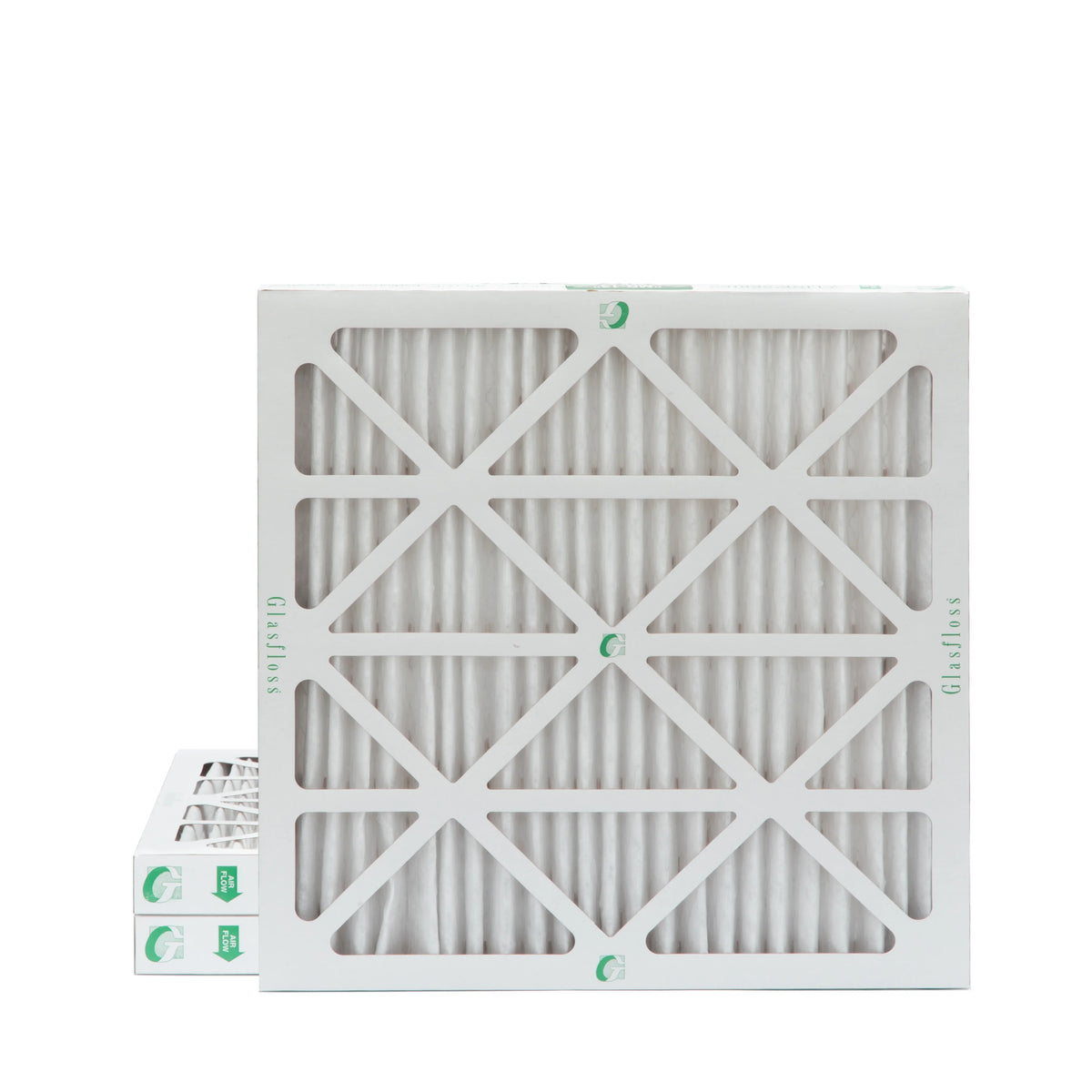 3 Pack of 24x24x2 MERV 13 Pleated 2" Inch Air Filters by Glasfloss. Actual Sizeize: 23-3/8 x 23-3/8 x 1-3/4