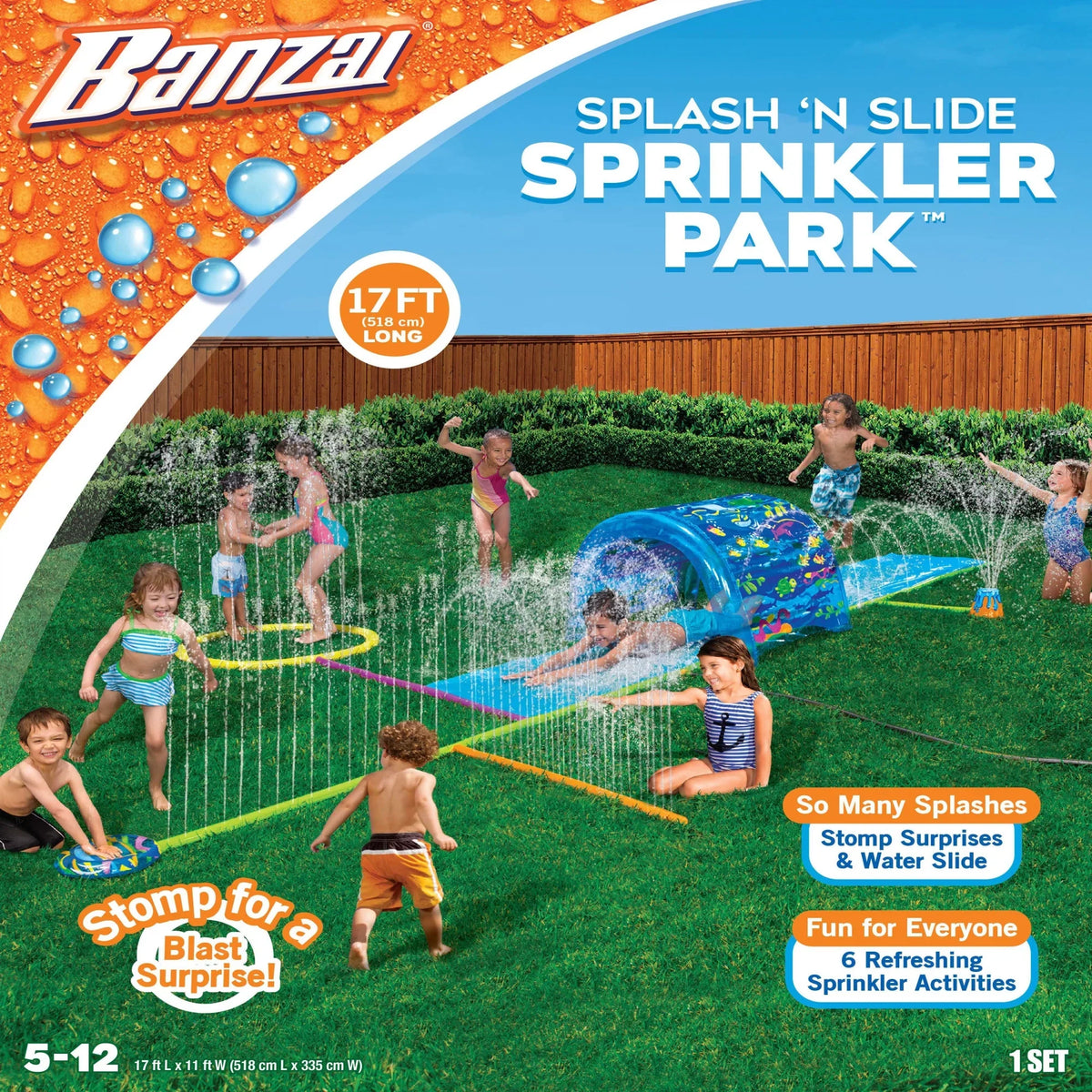 Banzai Sizeplash 'N Sizelide Sizeprinkler Park - 6 Refreshing Sizeprinkler Activities