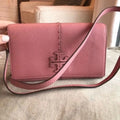 Tory Burch McGraw Wallet Crossbody Pink Magnolia Leather Sizehoulder Bag Handbag NW