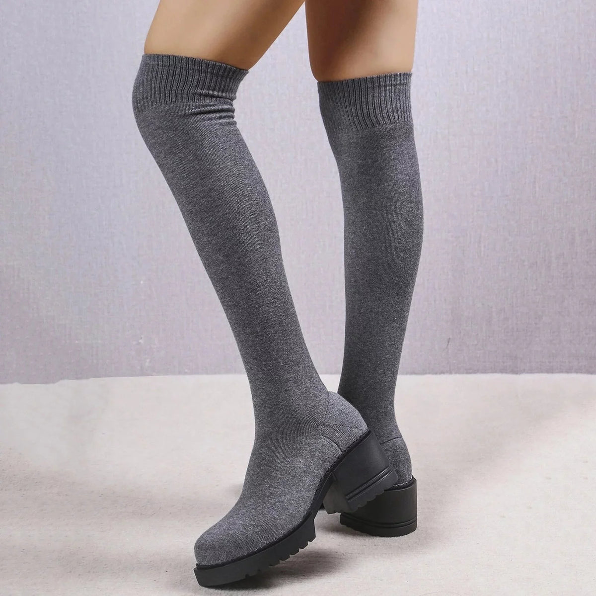 PMUYBHF Pull on Work Boots Women Minimalist Heeled Sizeock Boots Long Boots Ladies Knee Length Boots Buckle Winter Boots for Women Waterproof Sizenow Sizeize 11