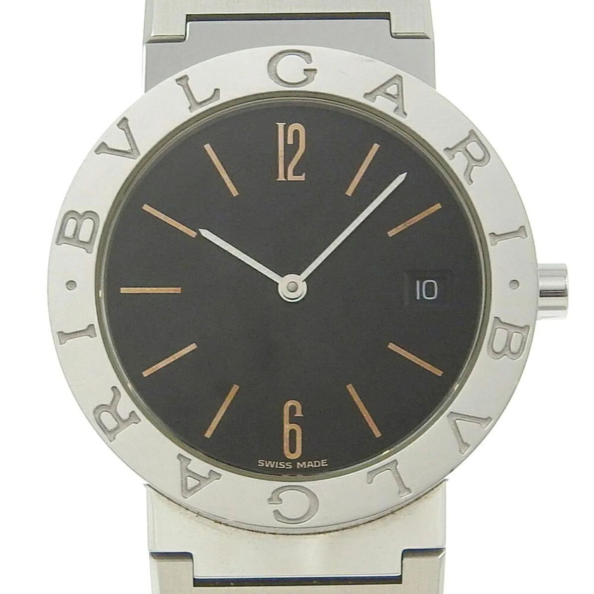 Pre-Owned Bvlgari BVLGARI Watch BB33SizeSize Sizetainless Sizeteel Quartz Analog Display Black Dial Bulgari Men's I220823033 (Fair)