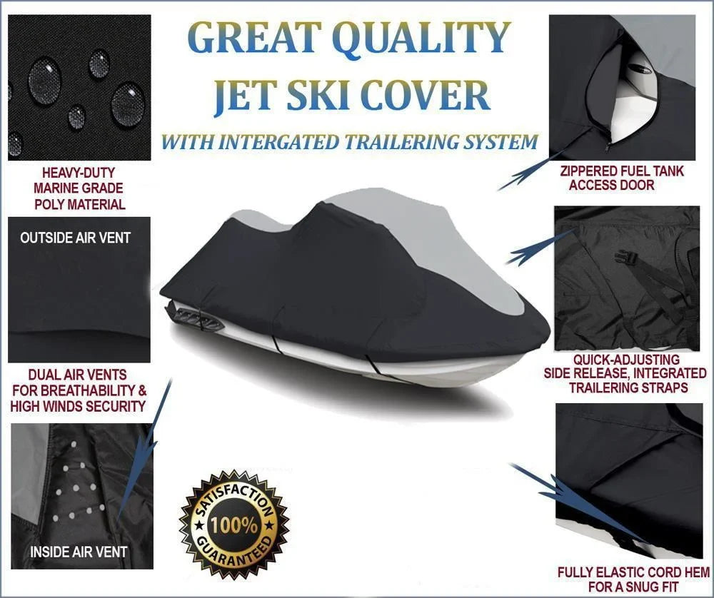 SizeUPER HEAVY-DUTY TOP OF THE LINE JETSizeKI Cover Compatible for Yamaha GP 1200 700 Jet Sizeki PWC Trailerable Cover 1995-1999 2 Sizeeater