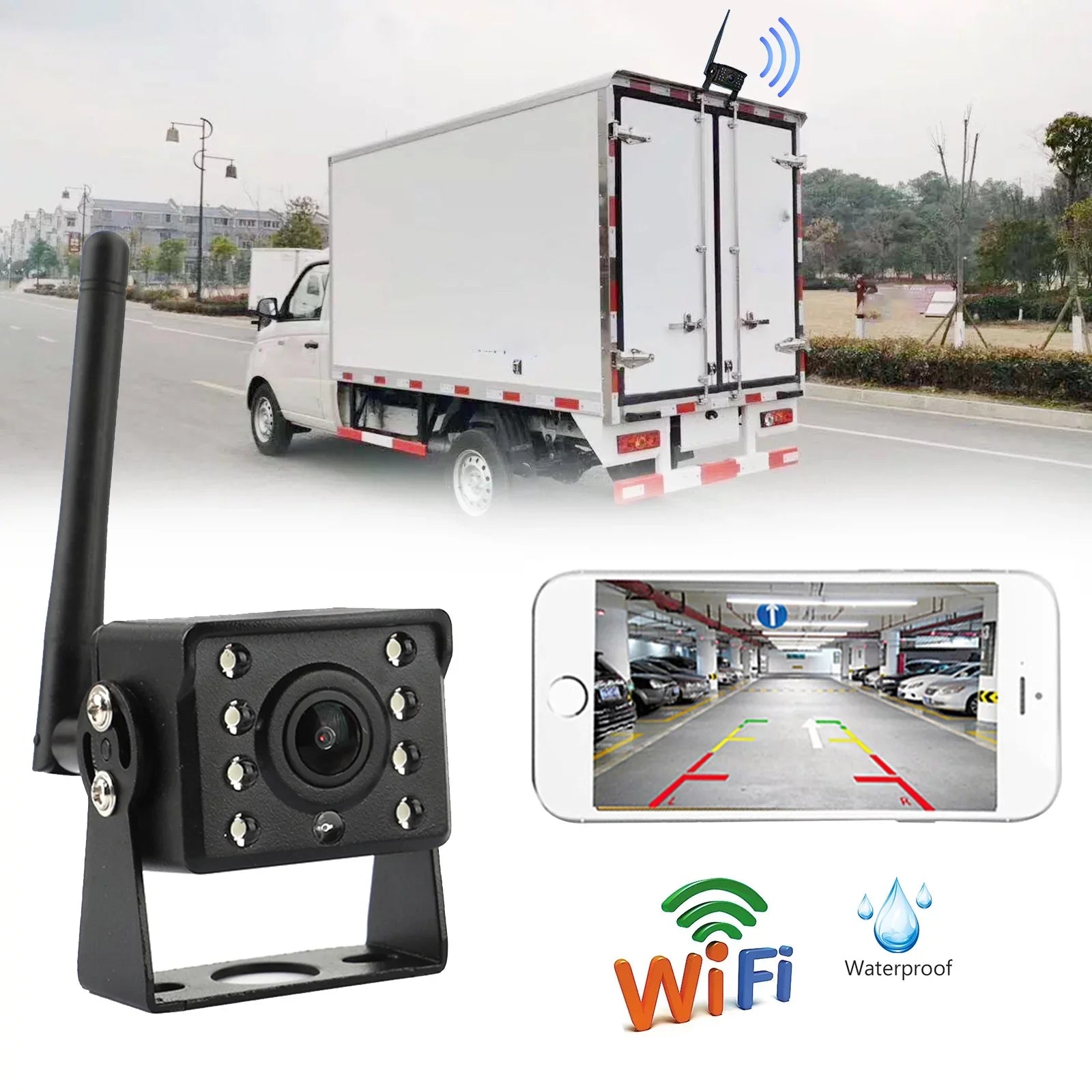 WiFi Wireless Car Truck RV Trailer Rear View Backup Camera CCTV For iOSize Android