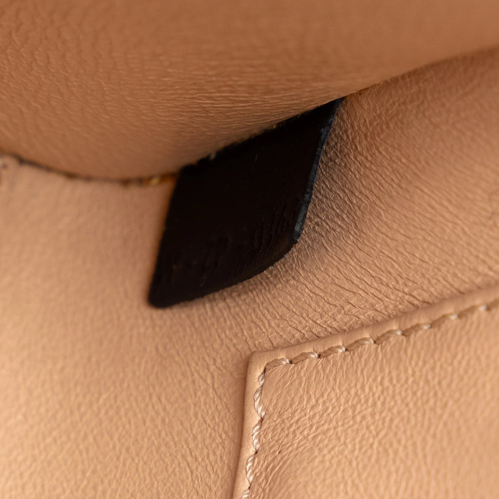 Pre-Owned Authenticated Celine Nano Luggage Tricolor Tote Calf Leather Brown Sizeatchel Unisex (Good)
