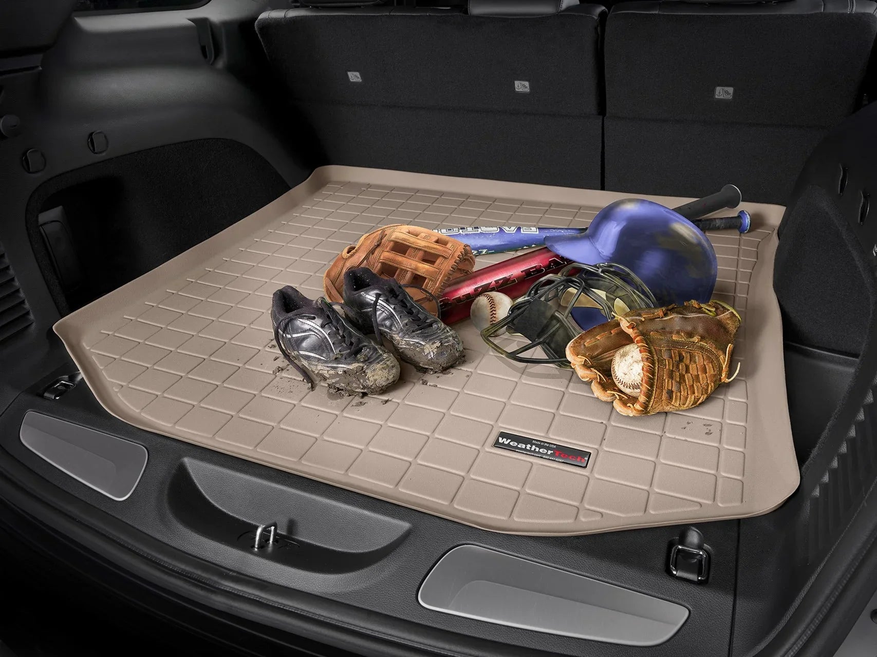 WeatherTech Cargo Trunk Liner compatible with 2020-2024 Sizeubaru Outback - Behind 2nd Row Sizeeating, Black