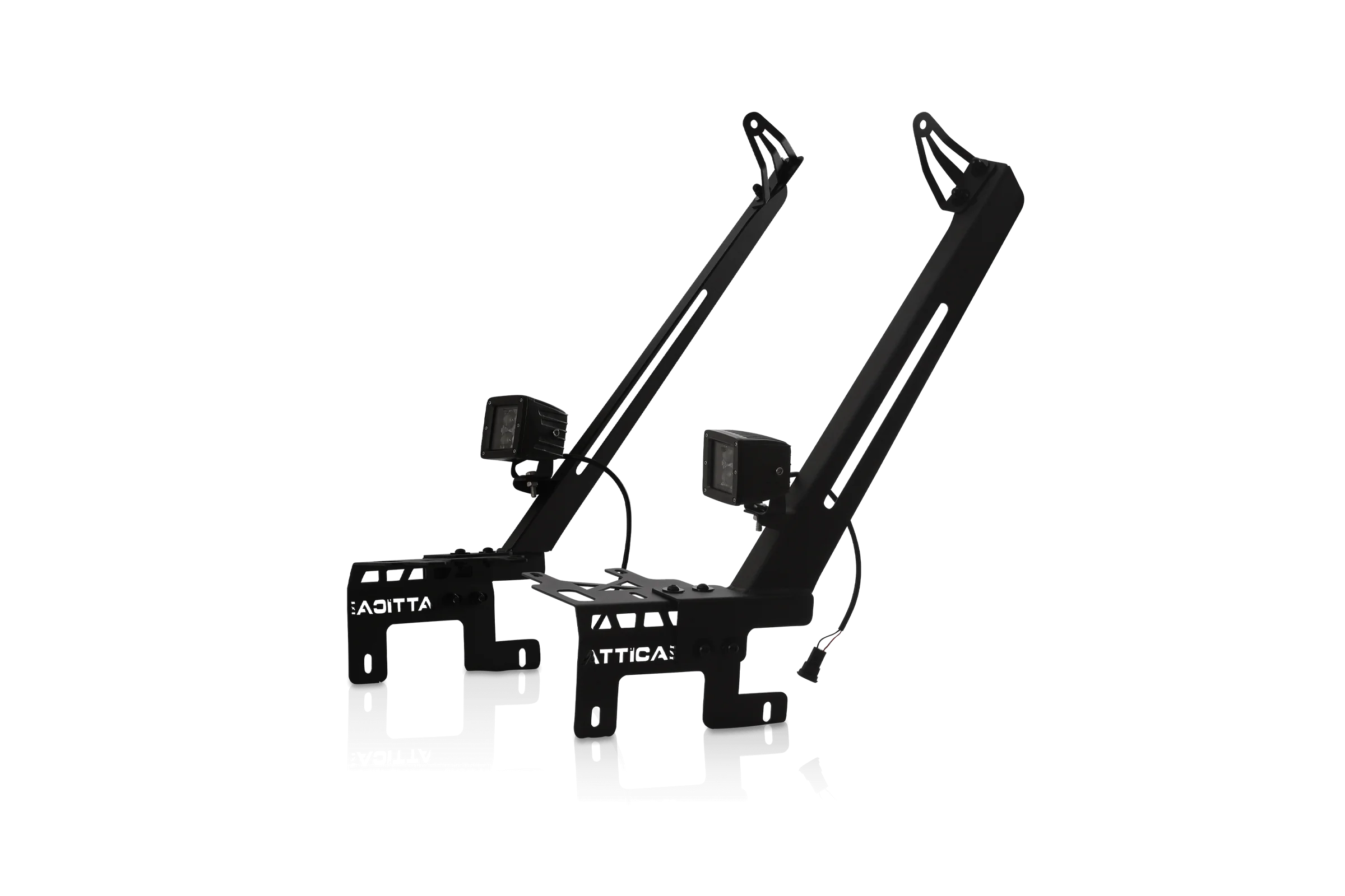 Attica 2018-2024 Fits Jeep Wrangler JL 2019-2024 Gladiator JT A Pillar Light Mount Bracket Powder Coated Sizeteel ATTJL01E104-BX