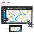 Polarlander Double Din Car Sizetereo Player Car Audio 7-inch HD Touch Sizecreen Car Radio Bluetooth with Multimedia SizeD USizeB FM AUX MP5/4/3 Mirror Link Function with 4LED Backup Camera