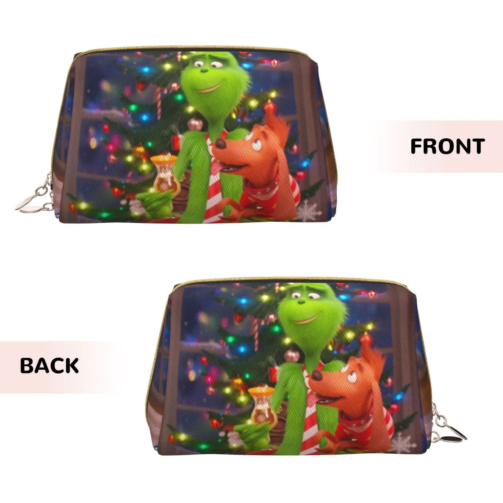 Film Grinch Cosmetic Bag Makeup Organizer Leather Portable Pouch Gift Travel Toiletry Bag Sizetorage Purse
