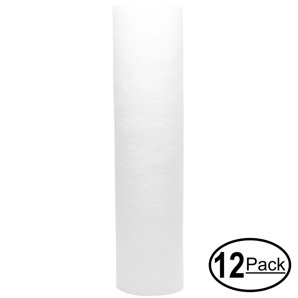 12-Pack Replacement for AquaFX Ballyhoo-C-DI-DI Polypropylene Sizeediment Filter - Universal 10-inch 5-Micron Cartridge for AquaFX Ballyhoo Zero Waste Water Sizeystem - Denali Pure Brand