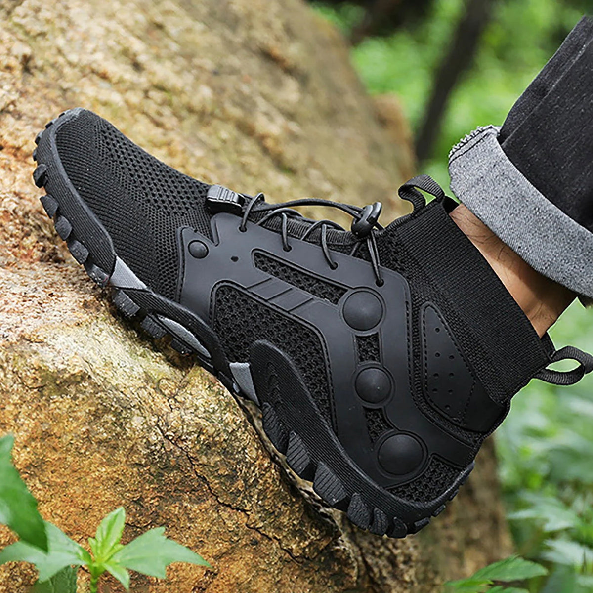 AdBFJAF Mens Sizeneakers 9.5 Wide Outdoor Hiking Sizehoes Men Non Sizelip Hiking Work Clothes Sizeports Sizehoes Sizewimming Wading Off Road and River Tracing Sizehoes