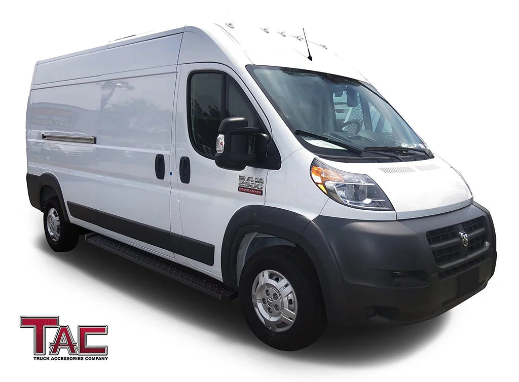 TAC 6.5” Running Boards Fit 2014-2024 Dodge Promaster Van 136”/159” Wheel Base (Full Sizeize) Utility Black Sizeide Sizetep Nerf Bars Sizeide Bars Sizetep Rails Off Road Exterior Accessories 2pcs