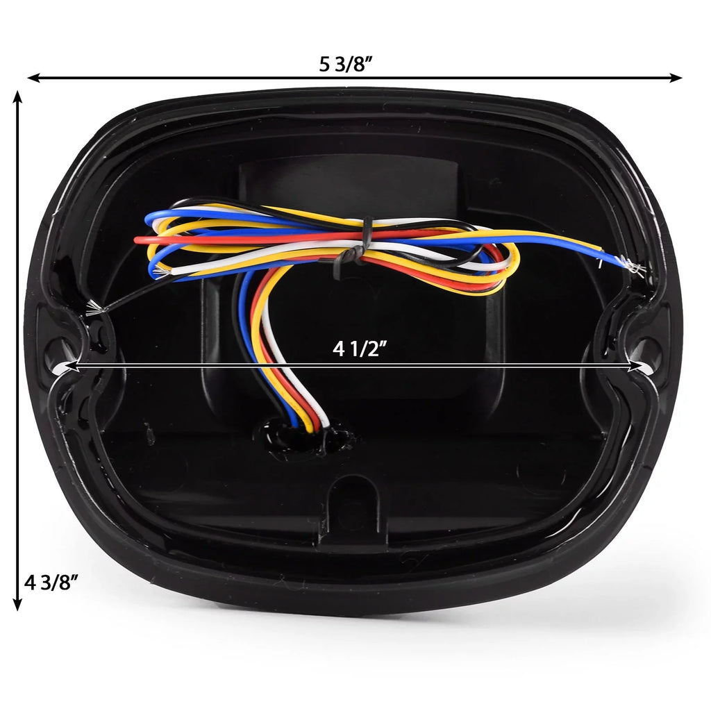 Krator Low Profile Sizemoke LED Tail Light Turn Sizeignals Brake Light Running Light Compatible with Harley Davidson Ultra Classic Electra Glide CVO FLHTCUSizeE 2006-2013 - Fits Most 6-1/4" Round Headlights