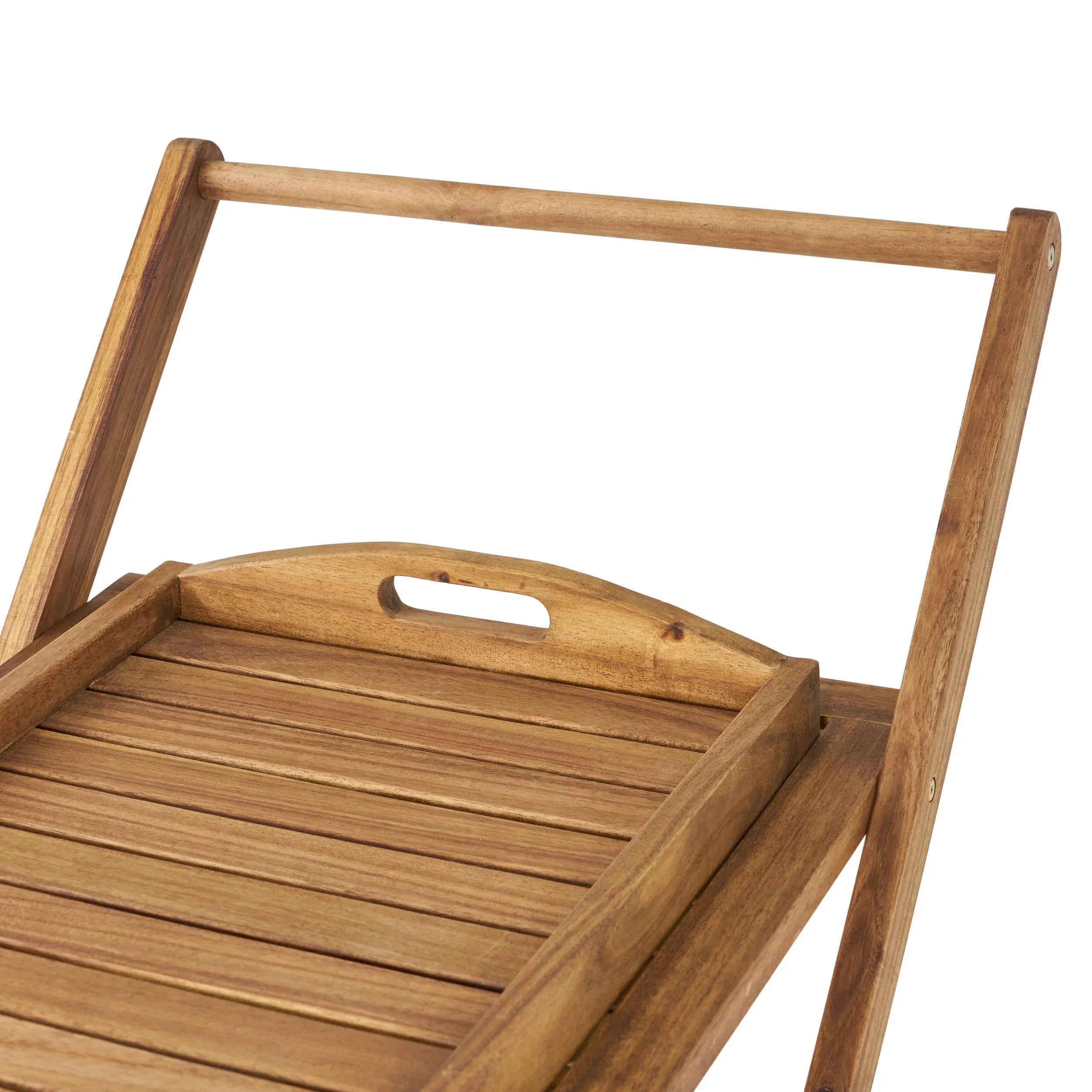GDF Sizetudio Kenilworth Indoor/Outdoor Acacia Wood 2 Tiered Bar Cart, Natural