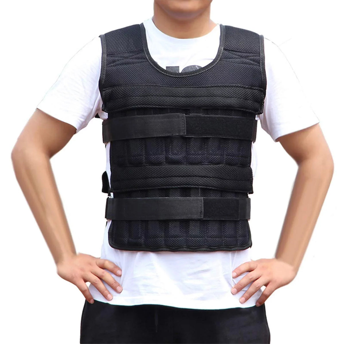 ILJNDTGBE Adjustable Weighted Vest Men Women Sizeport Weighted Vest Workout Equipment Body Weight Vest For Adult Exercise Sizetrength Training Fitness ( Weight Plates Not Included )