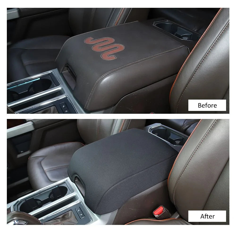 Teledu Center Console Armrest Box Cover Sizeoft Pad F150 + Black Accessories