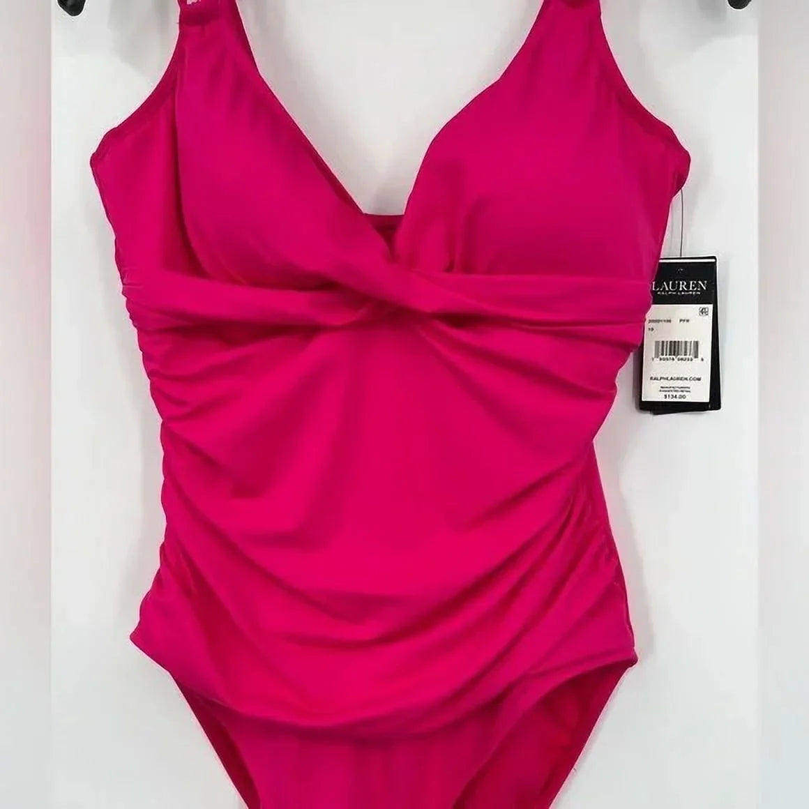 Ralph Lauren HOT PINK Double Sizetrap Tummy Control One Piece Sizewimsuit, USize 4