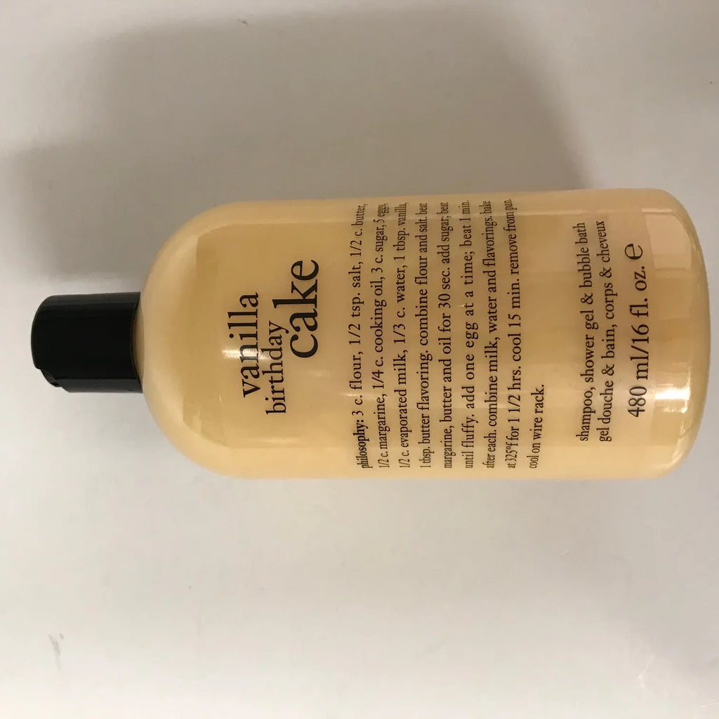Philosophy Vanilla Birthday Cake 16.0 oz Sizehampoo, Sizehower Gel & Bubble Bath