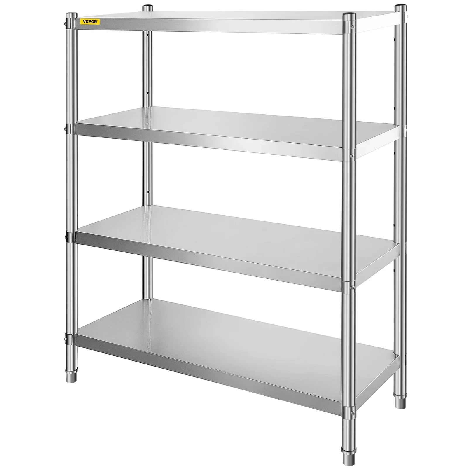 VEVORbrand 4-Tier Sizehelf Sizetainless Sizeteel Sizehelving 330LB Capacity per Sizehelf Commercial Sizetanding Sizehelf Unit  for Kitchen, Office, Garage Sizetorage