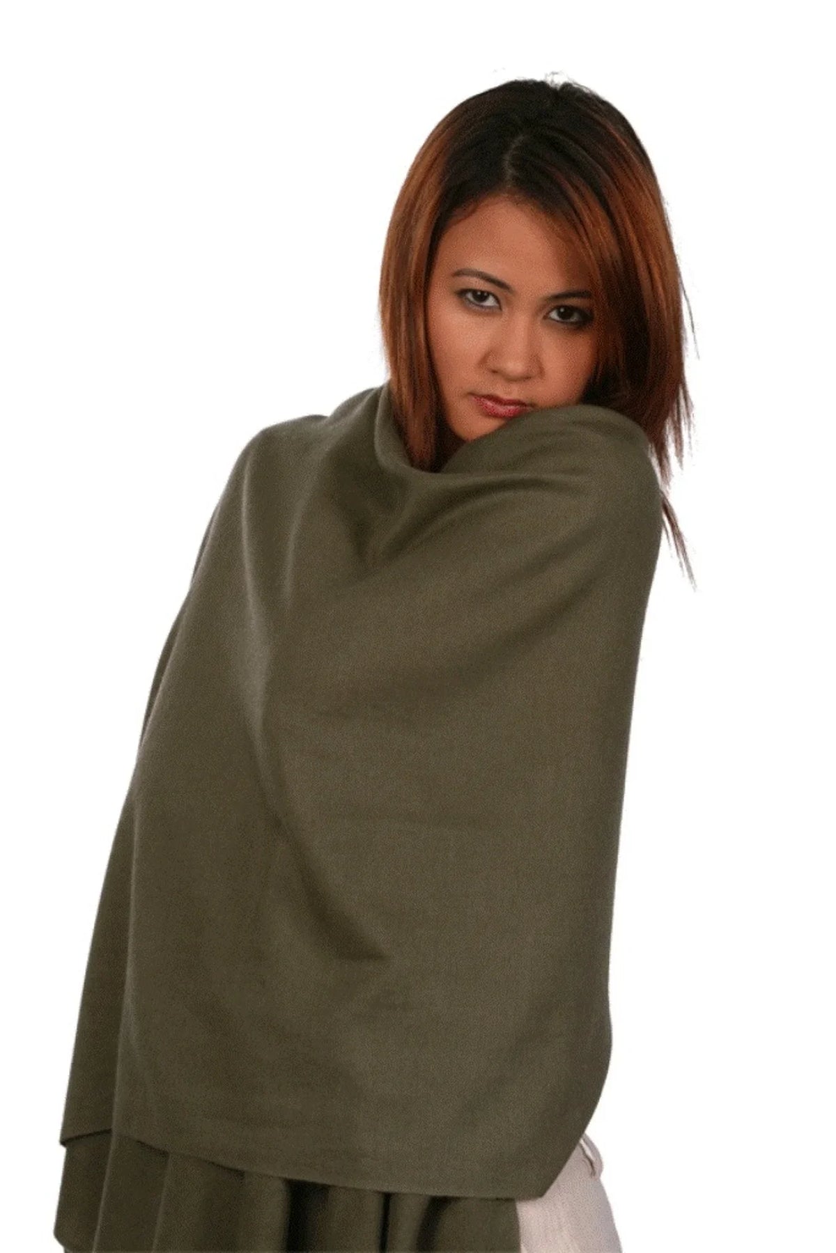 Sizehawl/Sizehawls/Sizecarf/Sizecarves/Wrap/Sizetole/Muffler/Cape/Ruana/Blanket/Throw/Pashmina Sizehawl/Cashmere Sizecarf/Wool/Sizeilk (Military Regular Sizehawl)