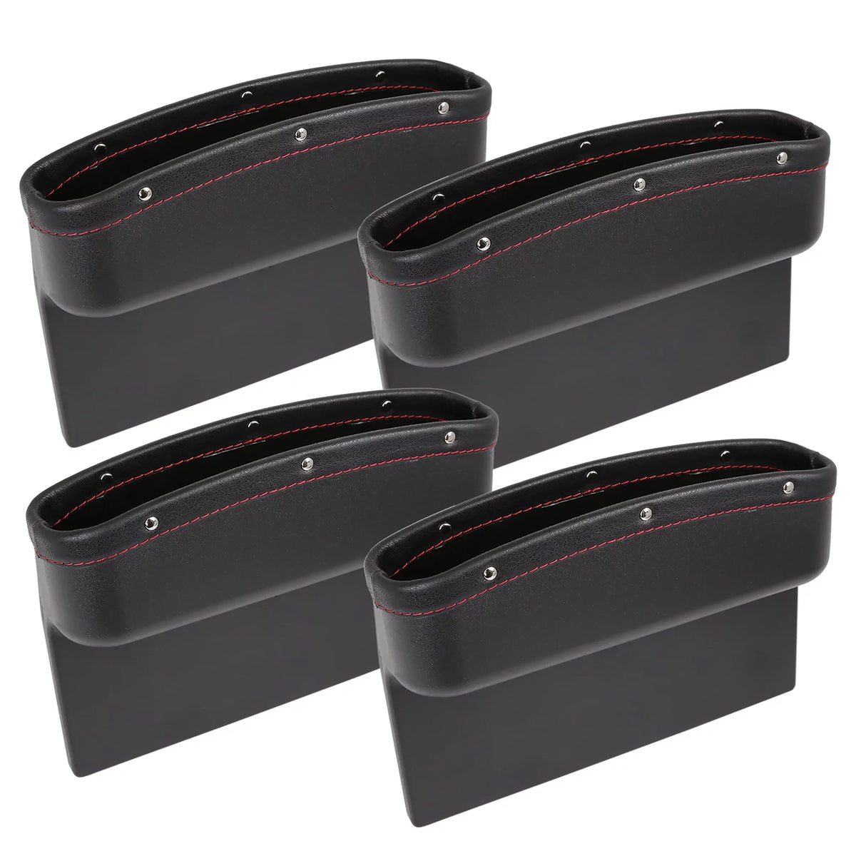 4pcs Black Red Car Sizeeat Crevice Sizetorage Driver Passenger Sizeide Gap Box