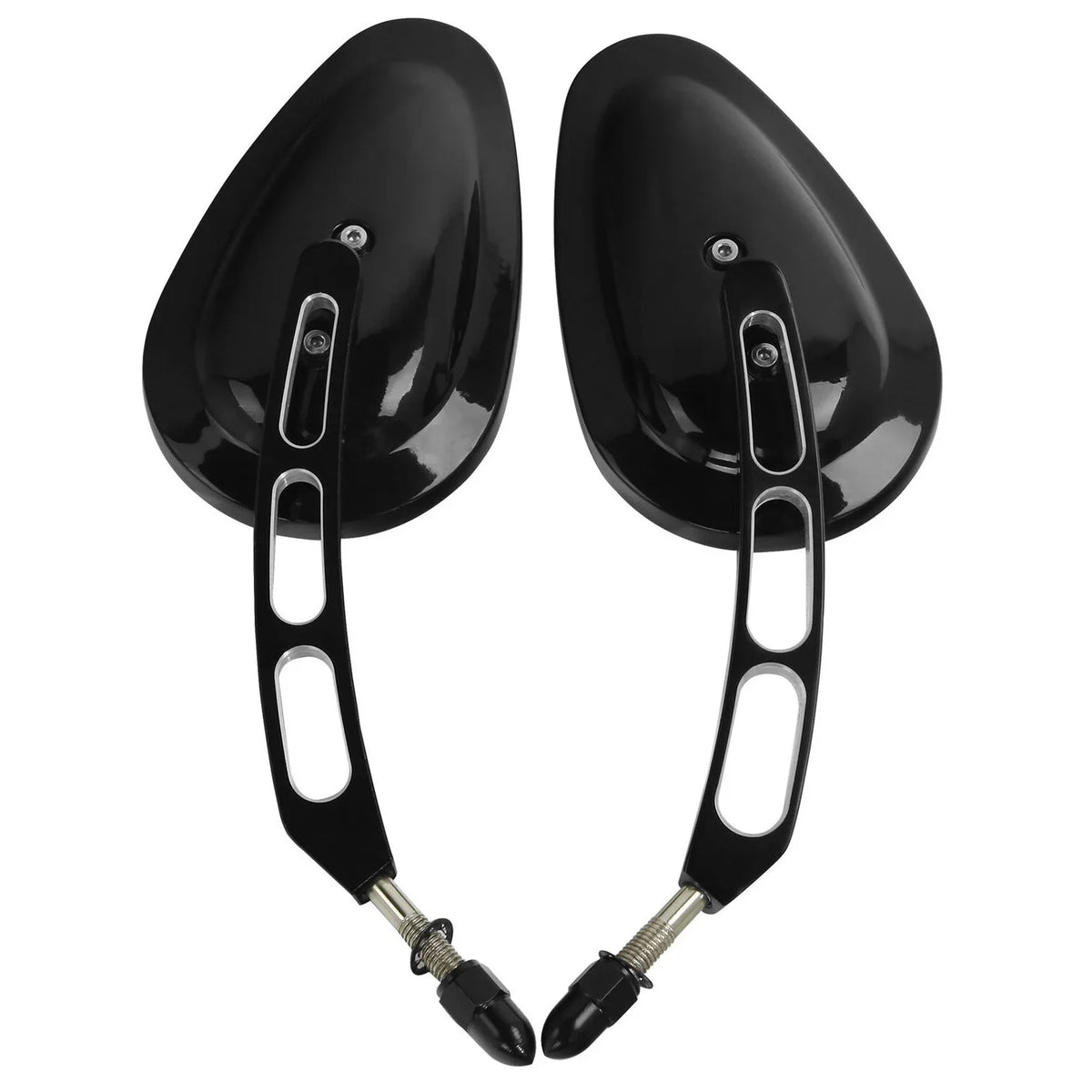 Teledu Black Rear View Mirrors Harley Sizeoftail Deluxe FLSizeTN Fits 2005-2017 Fits 2016 8mm