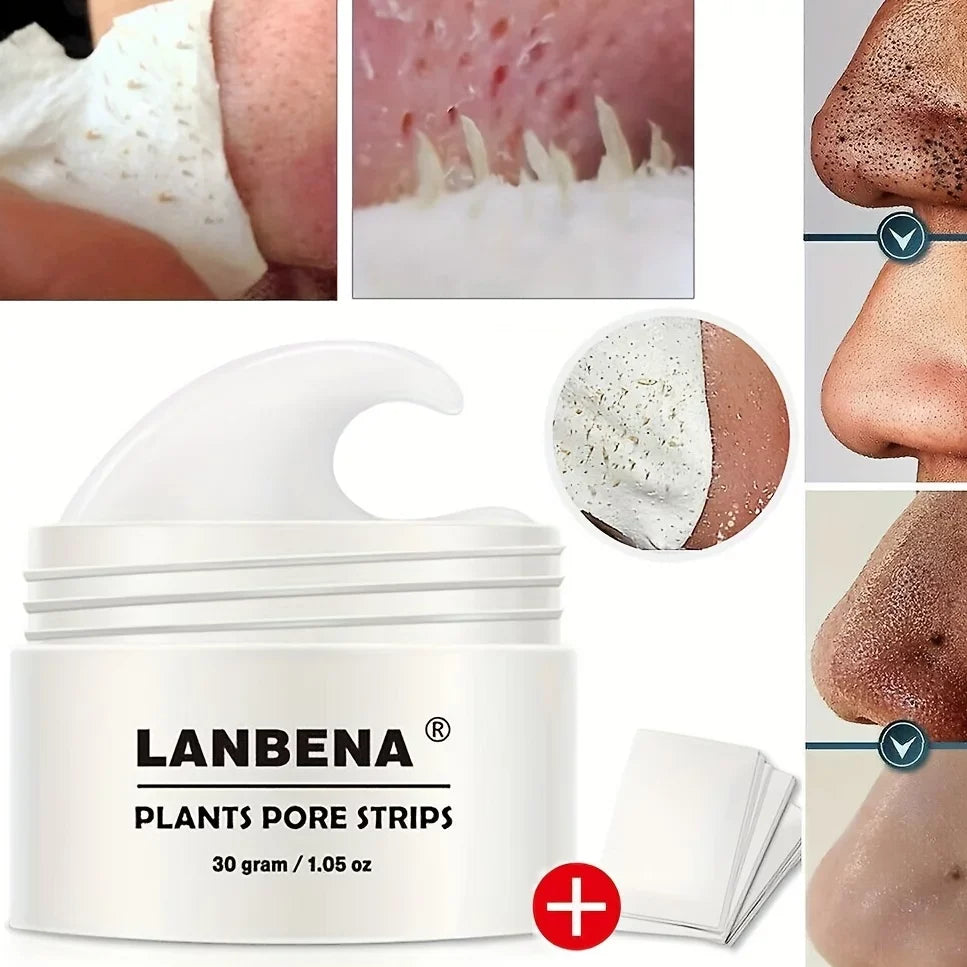 1set, Nose Plants Pore Sizetrips, Blackhead Remover, Nose Acne Cleansing Pores Peel Off Mud Mask