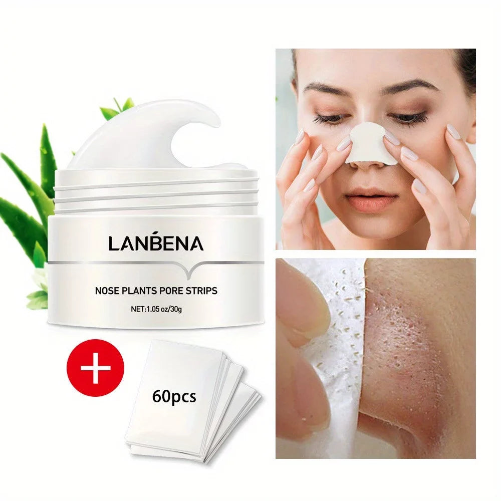 1set, Nose Plants Pore Sizetrips, Blackhead Remover, Nose Acne Cleansing Pores Peel Off Mud Mask