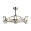 Parrot Uncle Modern Ceiling Fan Indoor with Lights 34 inch, Brushed Nickel