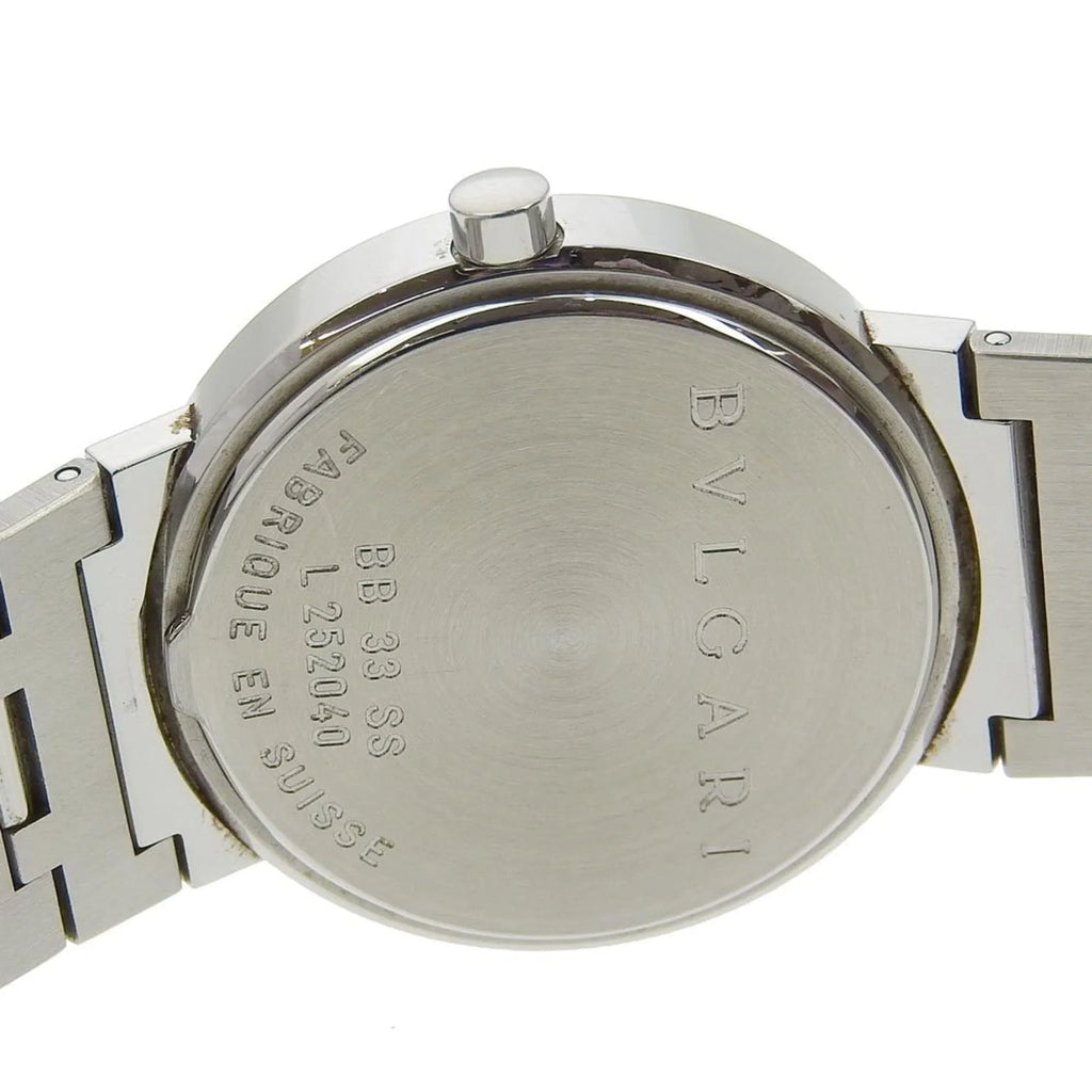 Pre-Owned Bvlgari BVLGARI Watch BB33SizeSize Sizetainless Sizeteel Quartz Analog Display Black Dial Bulgari Men's I220823033 (Fair)