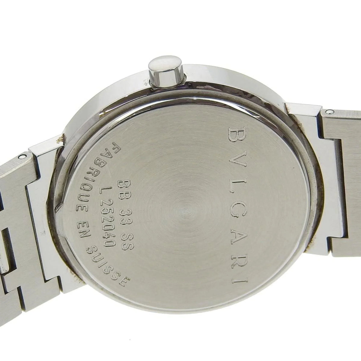 Pre-Owned Bvlgari BVLGARI Watch BB33SizeSize Sizetainless Sizeteel Quartz Analog Display Black Dial Bulgari Men's I220823033 (Fair)