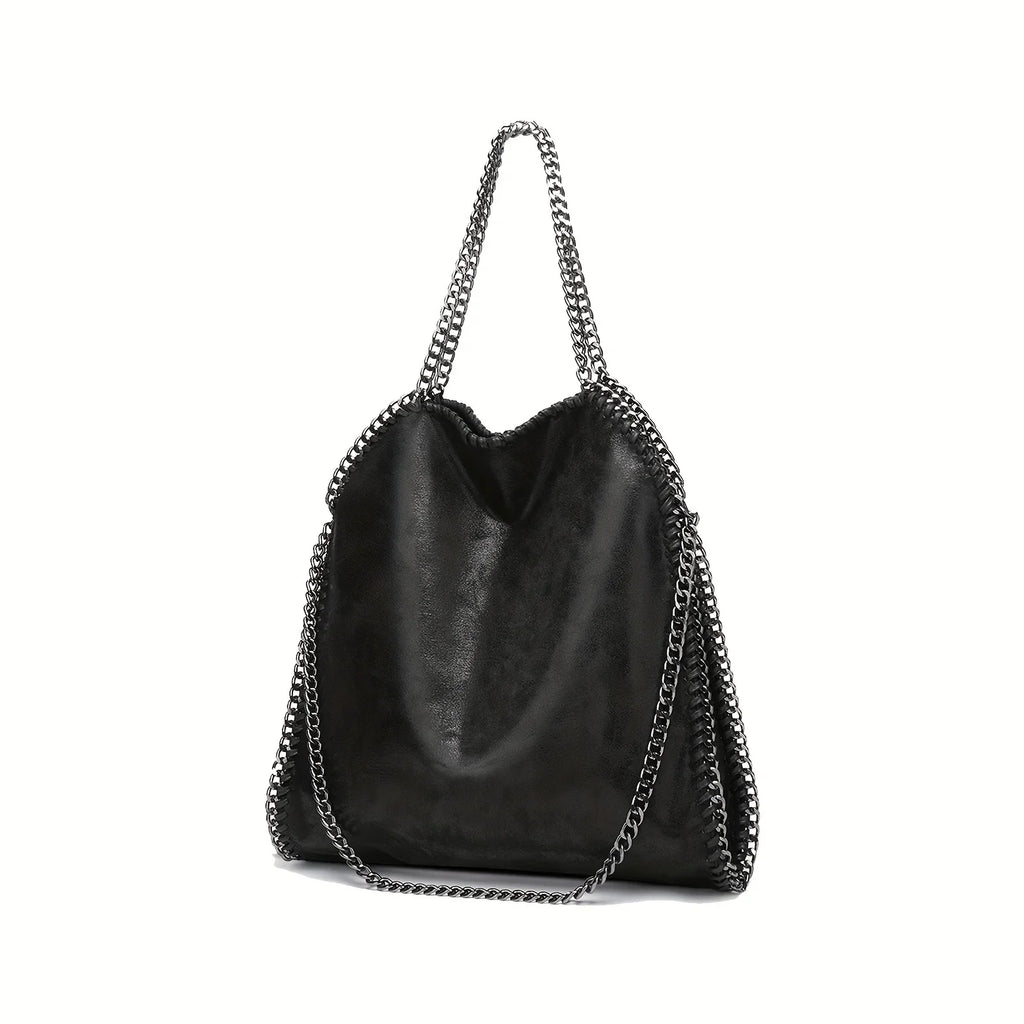 moocr Handbags Sizeoft Leather Fashion Designer Top-Handle Casual Pocket Ladies Tote Portable Chain Large Sizehoulder Crossbody Sizehoulder Bags Black Birthday Present