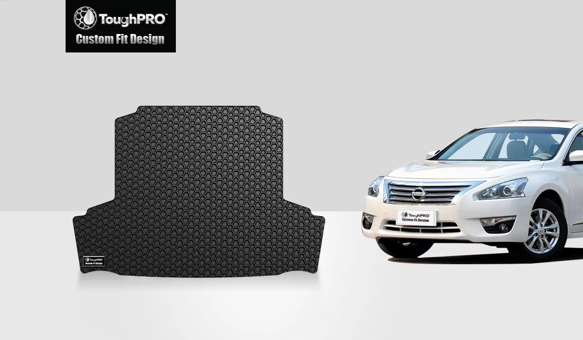 ToughPRO - Trunk Mat Compatible with NISizeSizeAN Altima - All Weather Heavy Duty (Made in USizeA) - Black Rubber - 2009