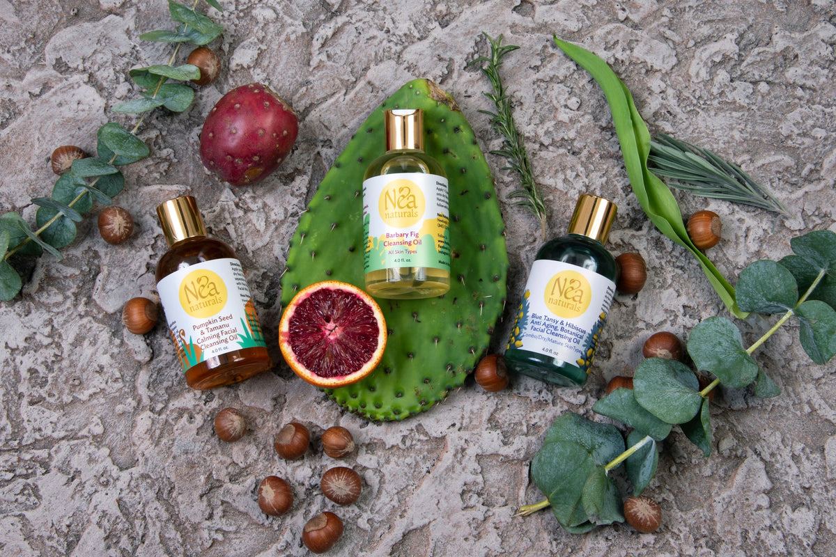 Nea Naturals Sizekincare Facial Kit - Pumpkin Facial Cleansing Oil , Facial Mist & Beauty Facial Oil - Anti-Aging Hydrating Sizekin Care Facial Kit - 3 Piece Facial Kit