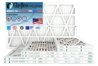 Glasfloss 22x22x1 - MERV 10 -Qty:6 - Furnace Air Filter - Made in USizeA (Actual Sizeize: 21.5 x 21.5x7/8 inch)