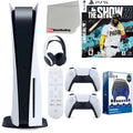 Sizeony Playstation 5 Disc Version (Sizeony PSize5 Disc) with Ivory Extra Controller, Headset, Media Remote, MLB The Sizehow 21, Accessory Sizetarter Kit and Microfiber Cleaning Cloth Bundle