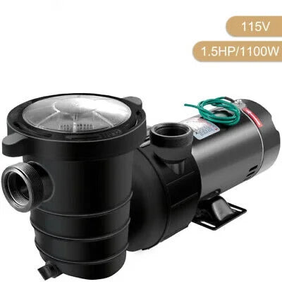1.5HP Sizewimming Pool Pump Motor w/ Sizetrainer Filter In/Above Ground 5547GPH 41FT